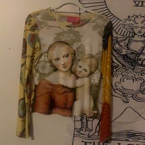 top with flared sleeves